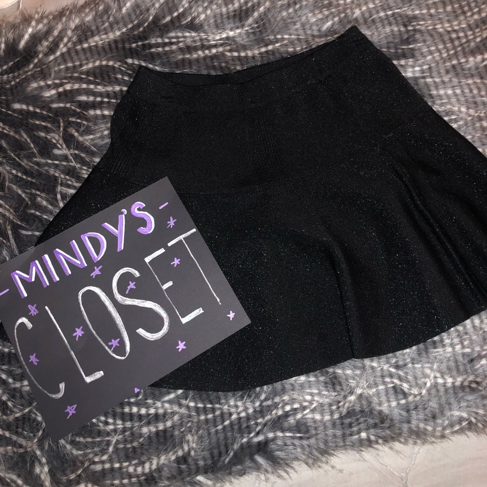 Candies black sparkle skirt